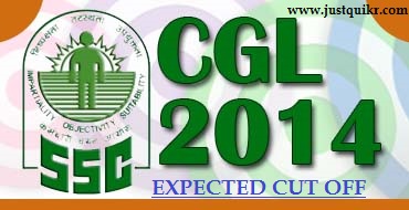 ssc cgl 2014 expected cut off