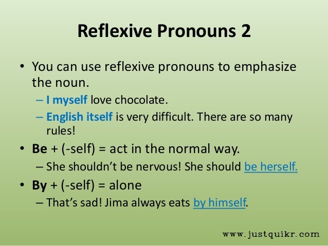 Rules For Using Pronouns In English