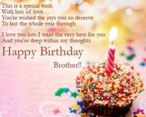 Happy Birthday Wishes Messages for BROTHER