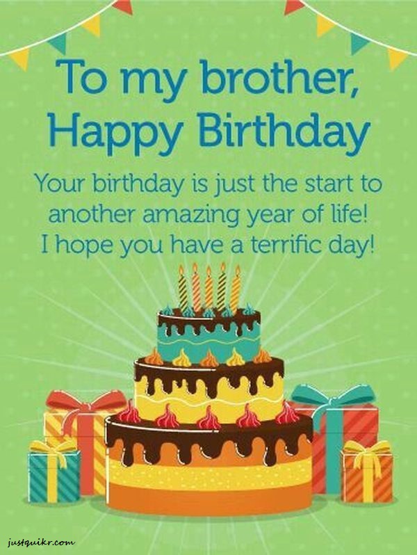 Creative Happy Birthday Wishing Cake Status Images for Brother