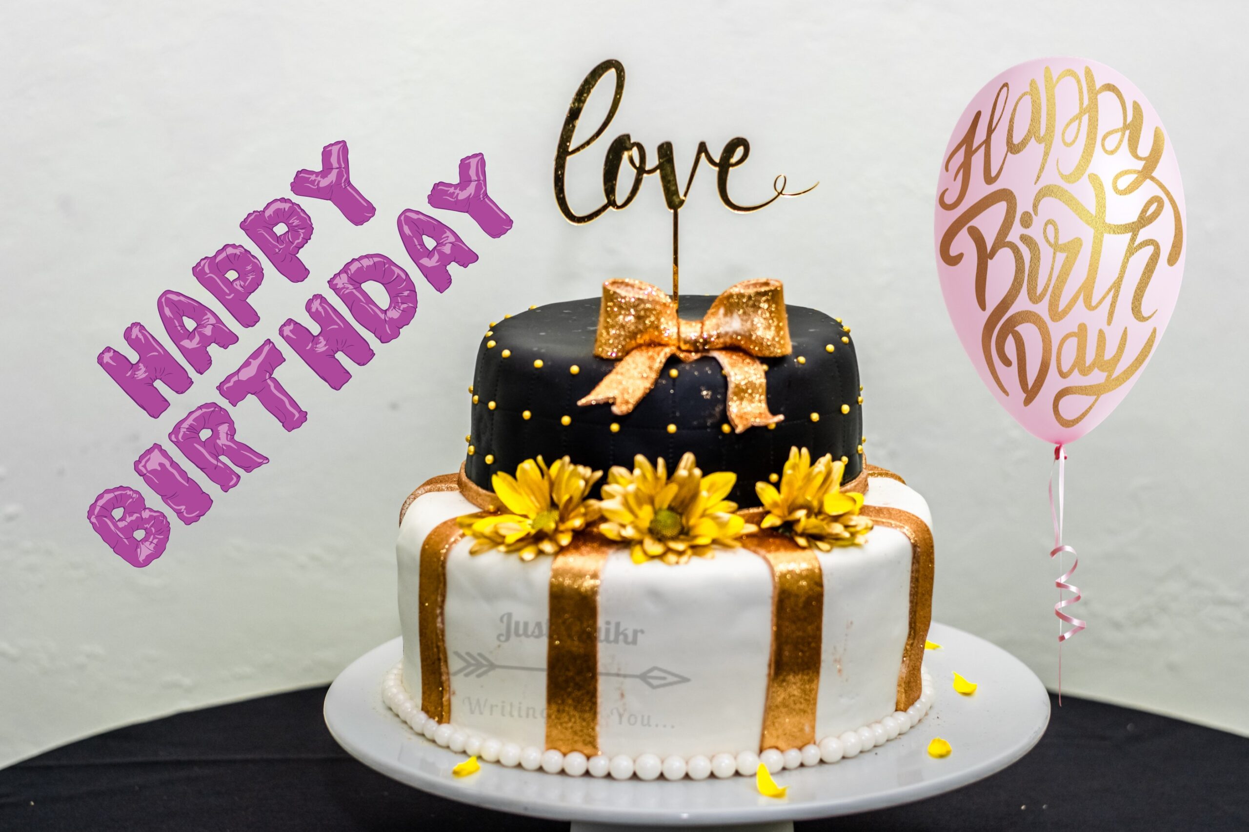Creative Happy Birthday Wishing Cake Status Images for Boyfriend