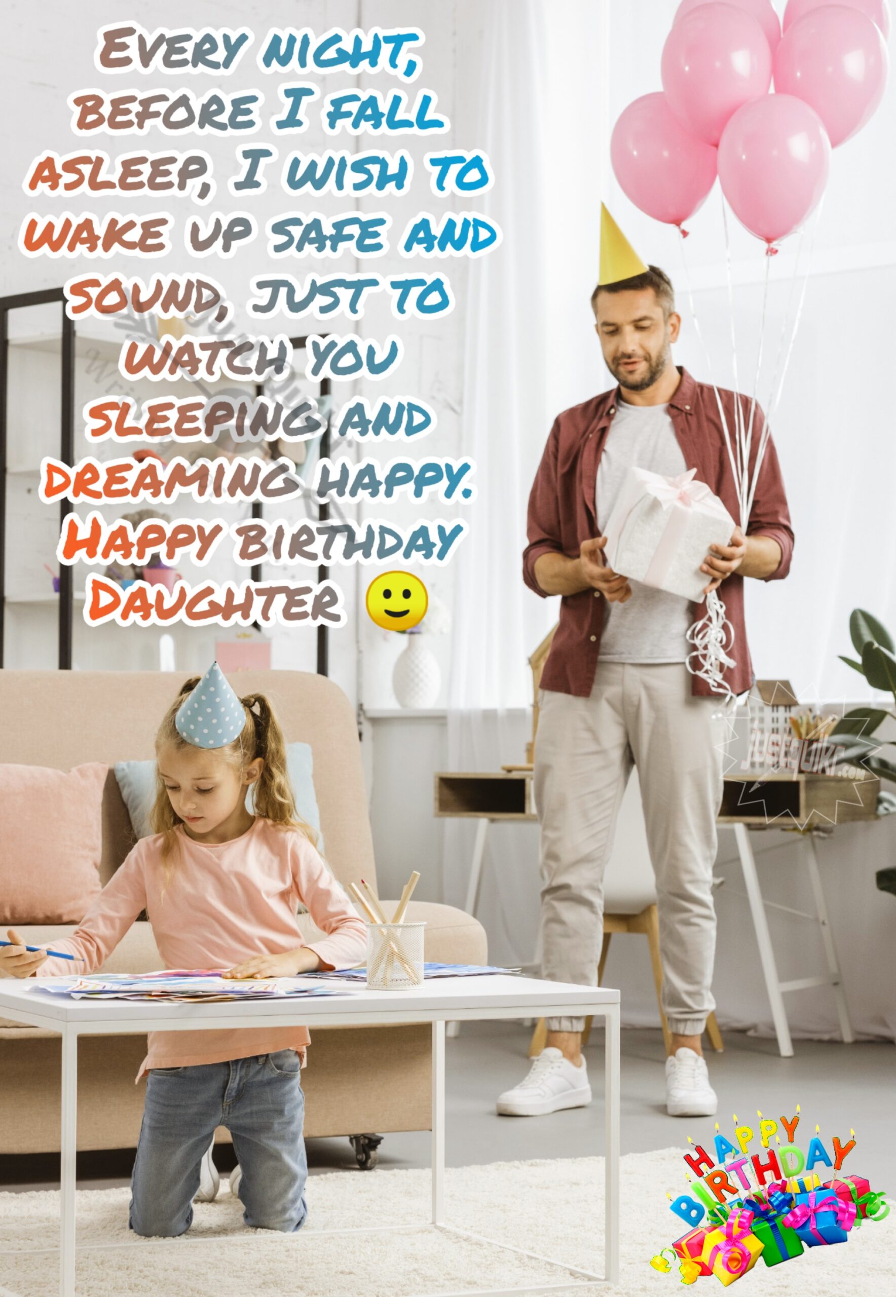 Creative Happy Birthday Wishes Thoughts Quotes Lines Messages in English for Daughter From Dad