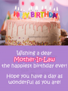Creative Happy Birthday Wishing Cake Status Images for Mother in Law