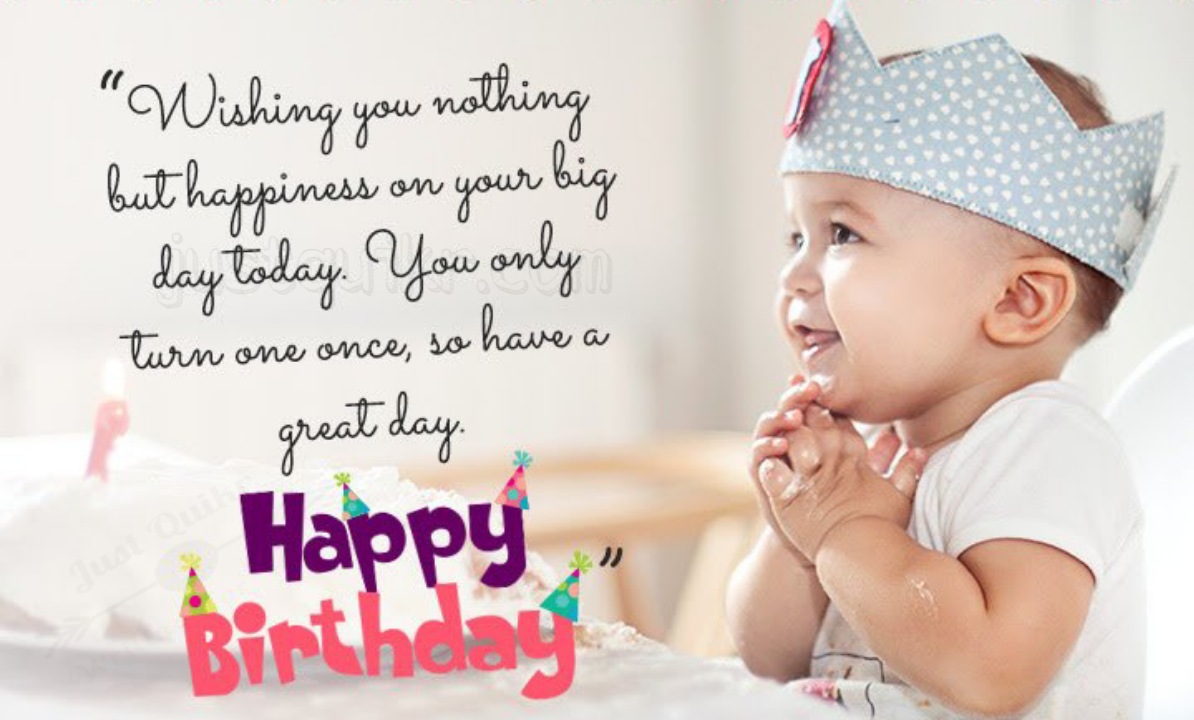 Happy Birthday Shayari Greetings Sayings SMS and Images for One year Old Girl