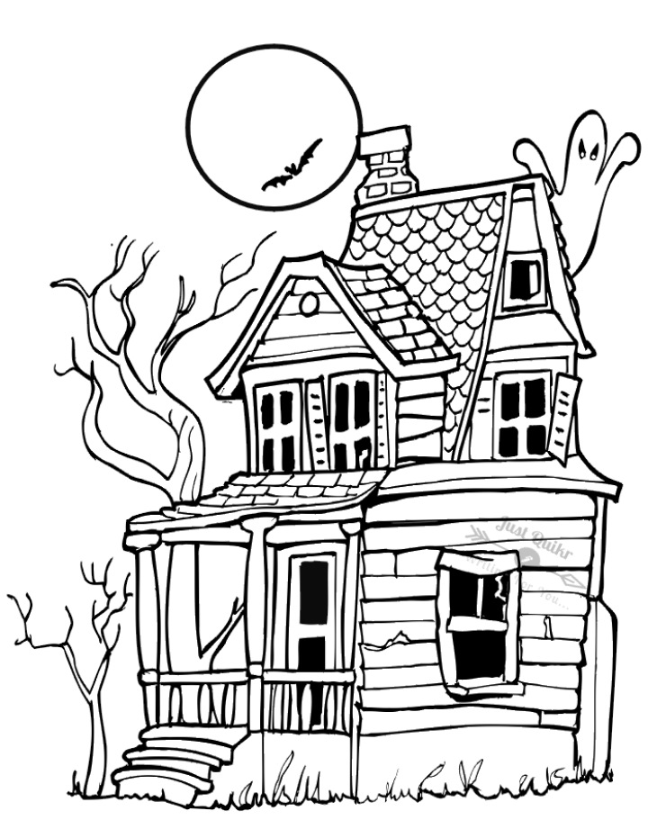 Halloween Day Cartoon Haunted House Drawings