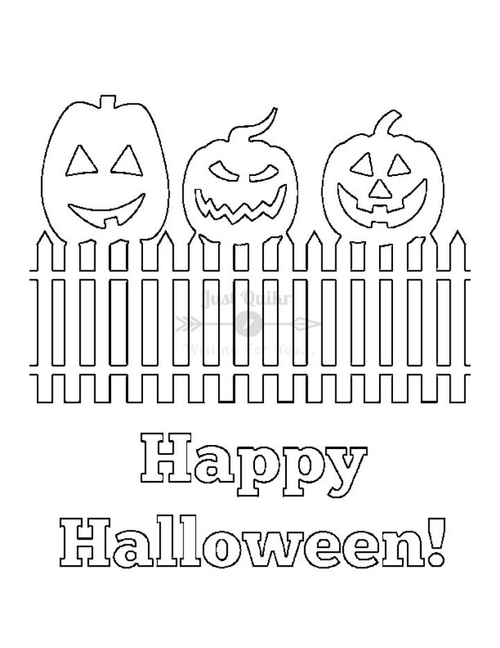 Halloween Day Coloring Pages Drawings for Birthday