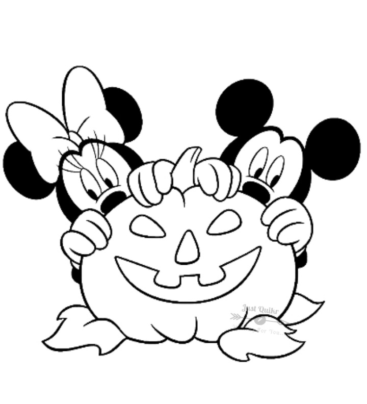 Halloween Day Coloring Pages Drawings for Disney Printable
