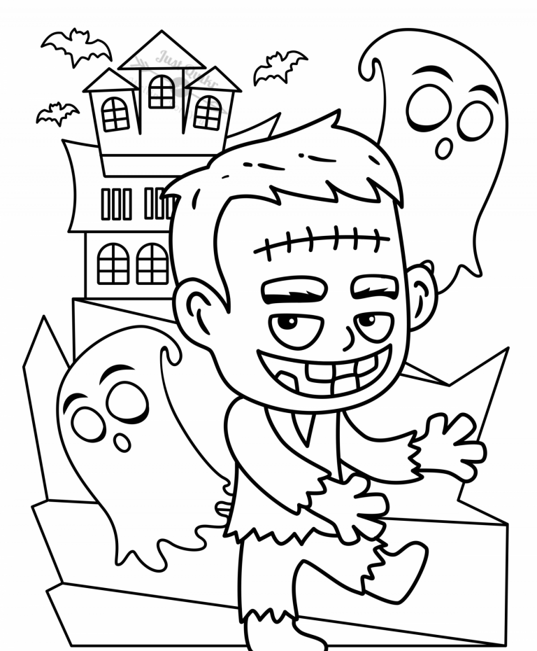 Halloween Day Coloring Pages Drawings for Kid