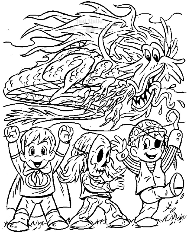 Halloween Day Difficult Coloring Pages Drawings