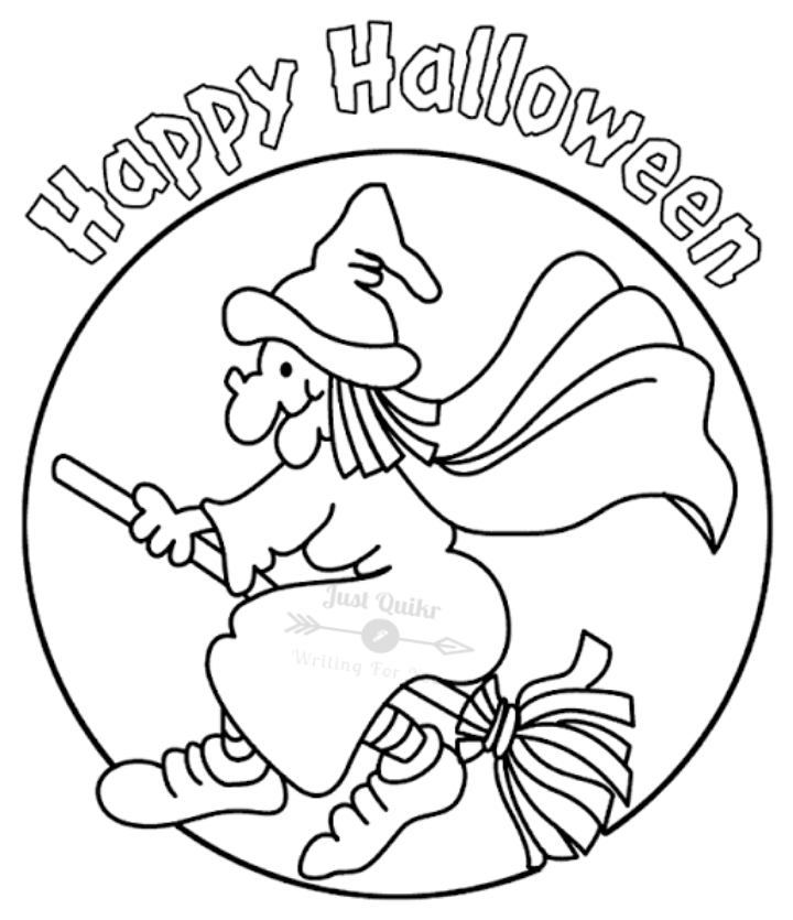 Halloween Day Coloring Pages Drawings for Junior
