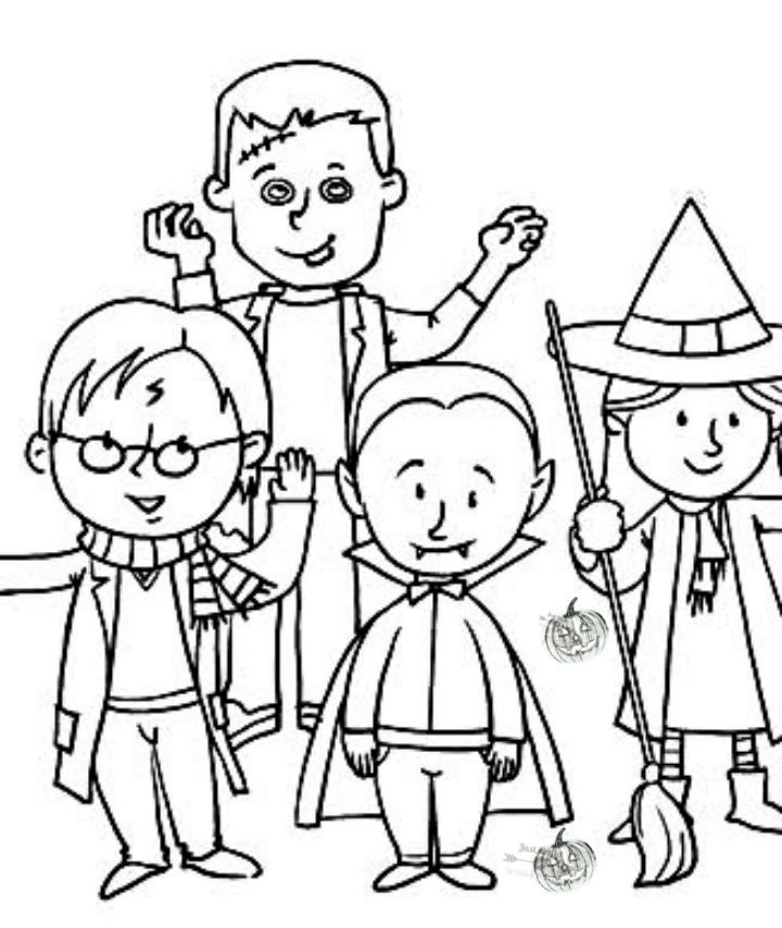 Halloween Day Coloring Pages Drawings for Labour Day 