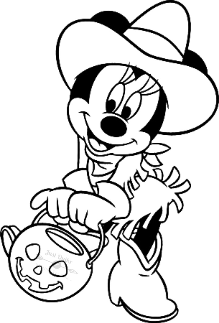 Halloween Day Coloring Pages Drawings for Mickey Mouse