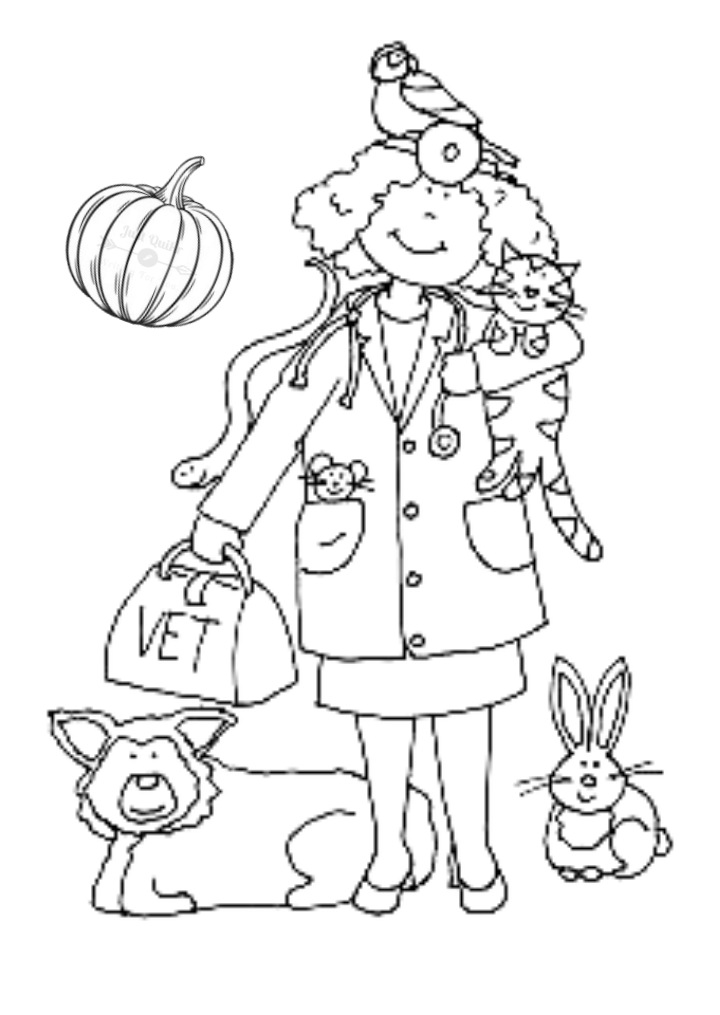 Halloween Day Coloring Pages Drawings for Nurses