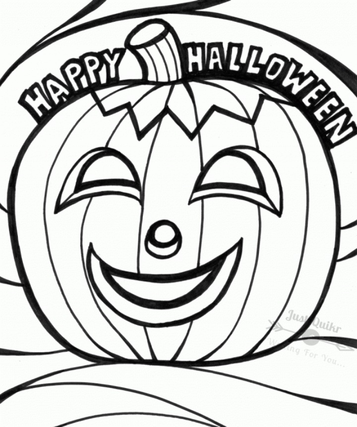 Halloween Day Coloring Pages Drawings for Pumpkins