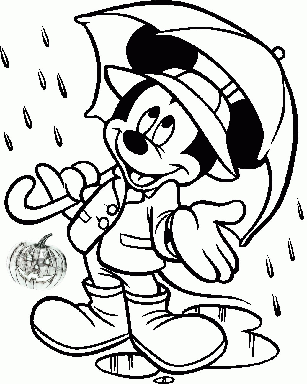 Halloween Day Coloring Pages Drawings for Rainy Day