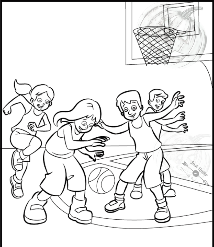 Halloween Day Coloring Pages Drawings for School Sports