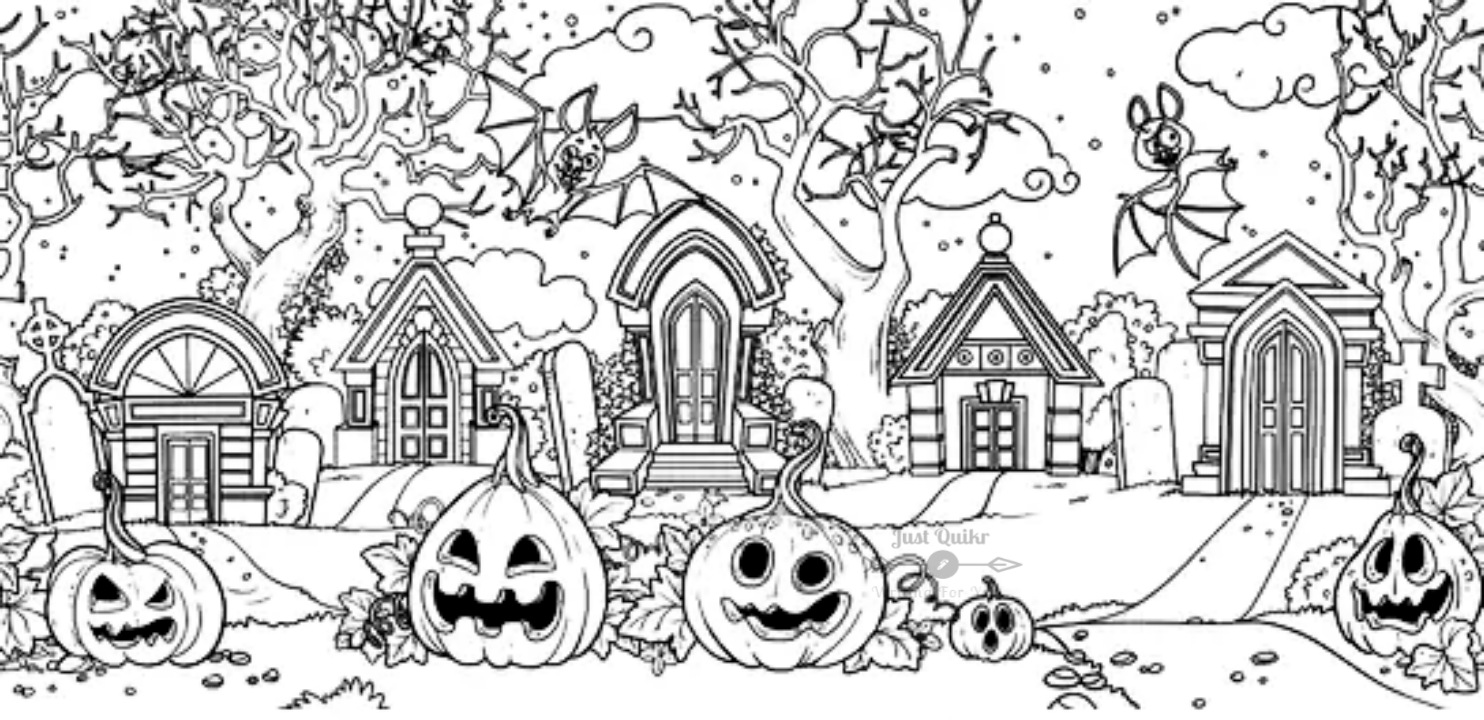 Halloween Day Coloring Pages Drawings for Schoolers Printable