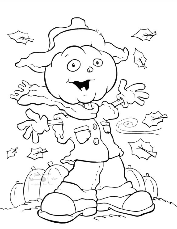 Halloween Day Coloring Pages Drawings for Seniors Printable