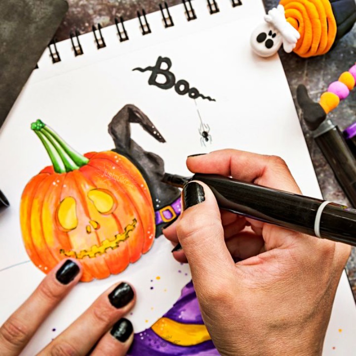 Halloween Day Coloring Pages Drawings for Students