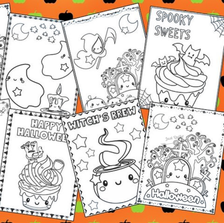Halloween Day Coloring Pages Drawings for Students