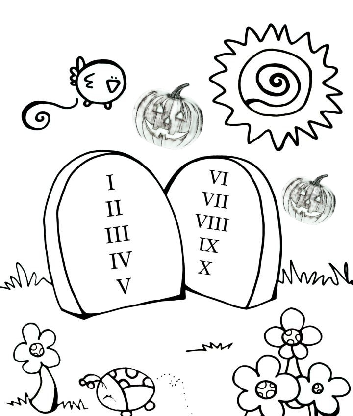 Halloween Day Coloring Pages Drawings for Sunday School
