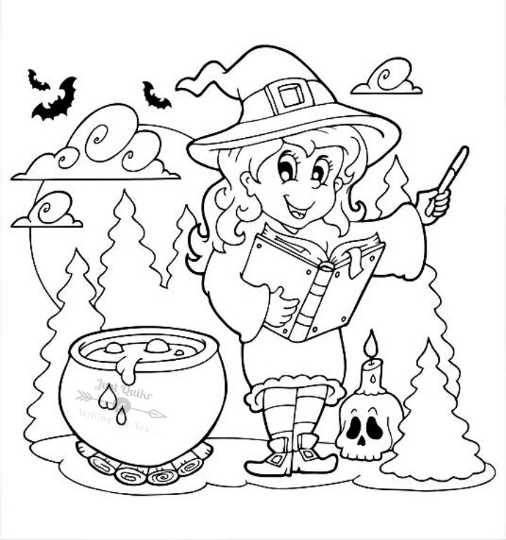 Halloween Day Coloring Pages Drawings with Scriptures