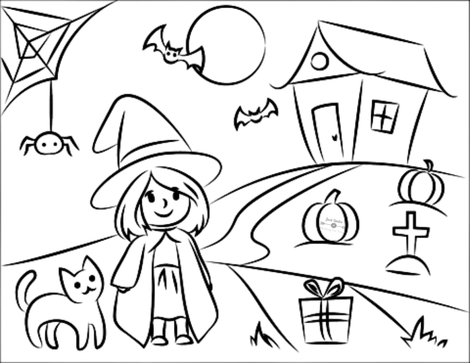 Halloween Day Coloring Pages Supercoloring Drawings