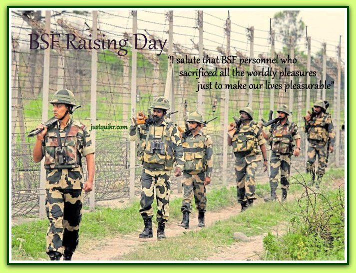 BSF Raising Day Wishes Quotes