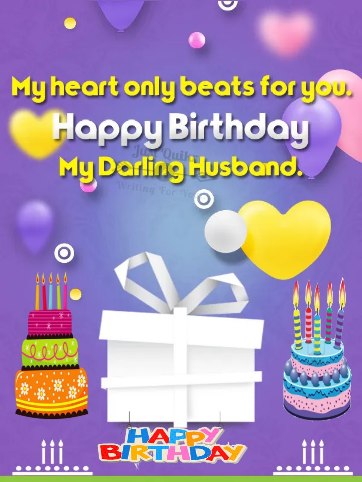 Happy Birthday Cake HD Pics Images with Wishes Quotes for Dear Husband
