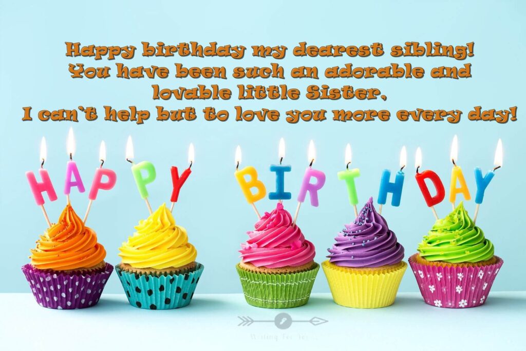 Happy Birthday Cake HD Pics Images with Wishes Quotes for Litle Brother Sister