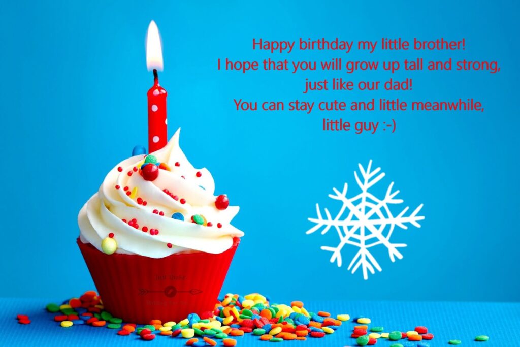 Happy Birthday Cake HD Pics Images with Wishes Quotes for Little Brother