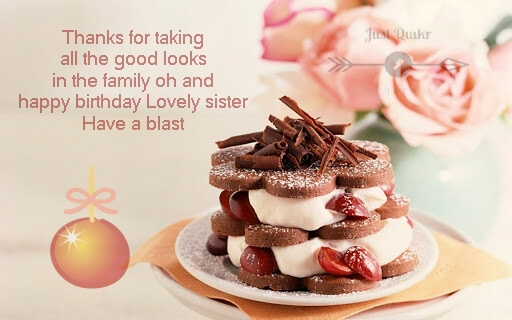 Happy Birthday Cake HD Pics Images with Wishes Quotes for Lovely Sister