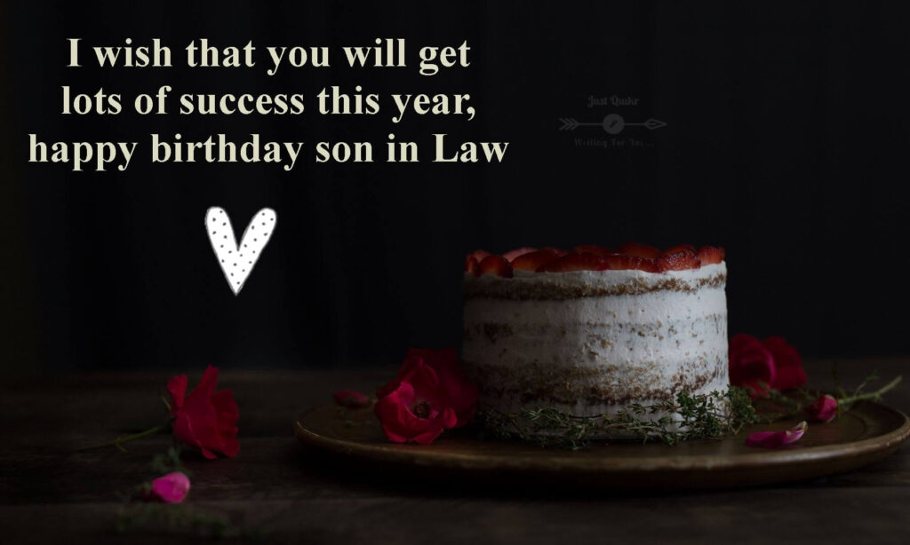 Happy Birthday Cake HD Pics Images with Wishes Quotes for Son-In-Law