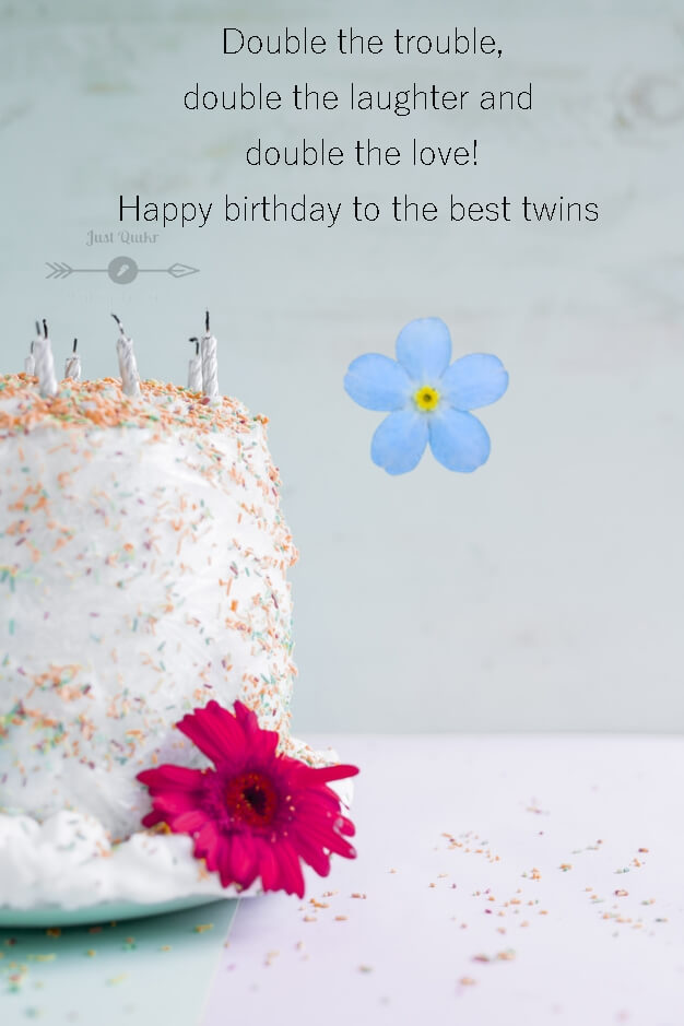 Happy Birthday Cake HD Pics Images with Wishes Quotes for Twins