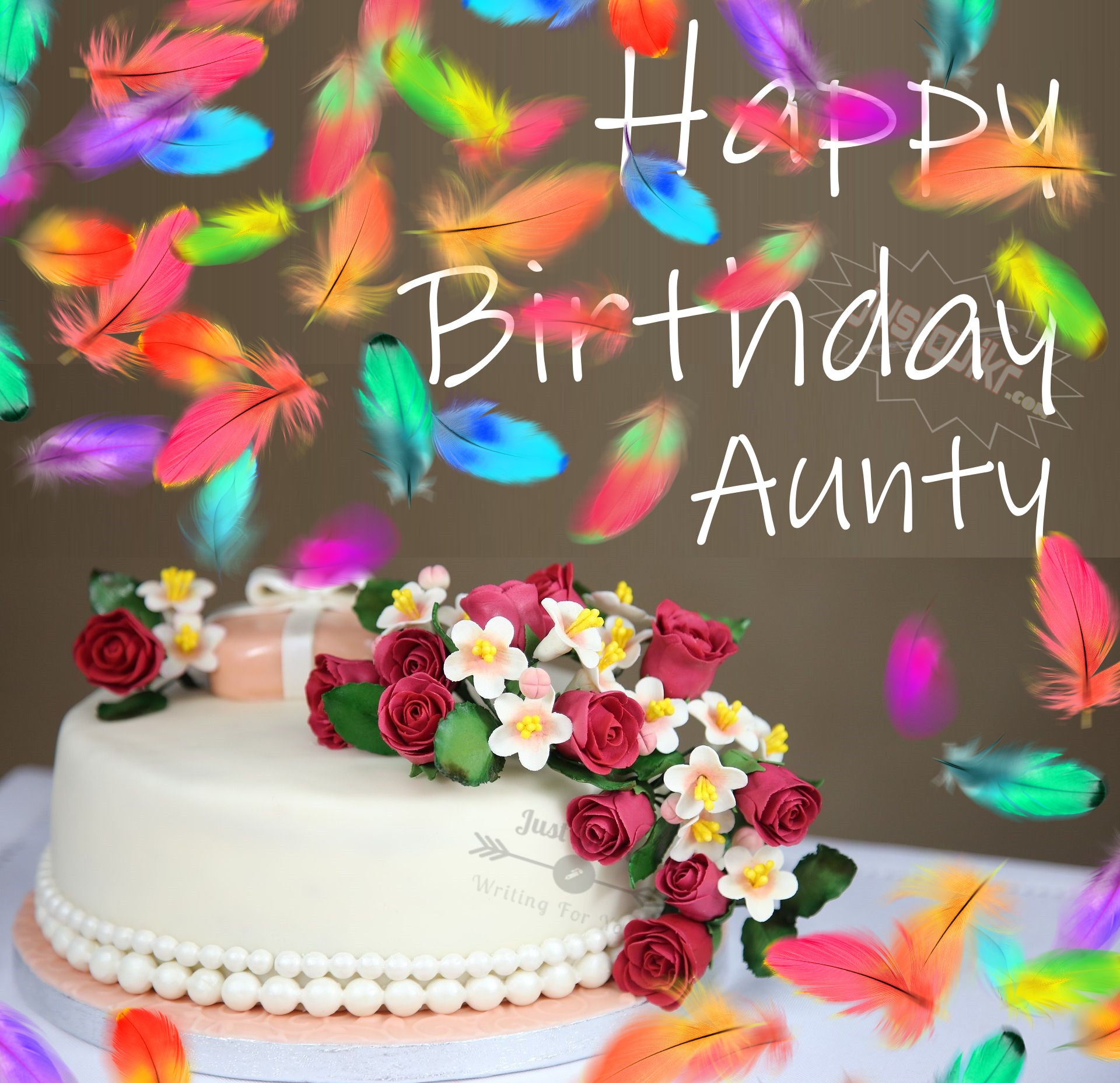 Special Unique Happy Birthday Cake HD Pics Images for Aunty