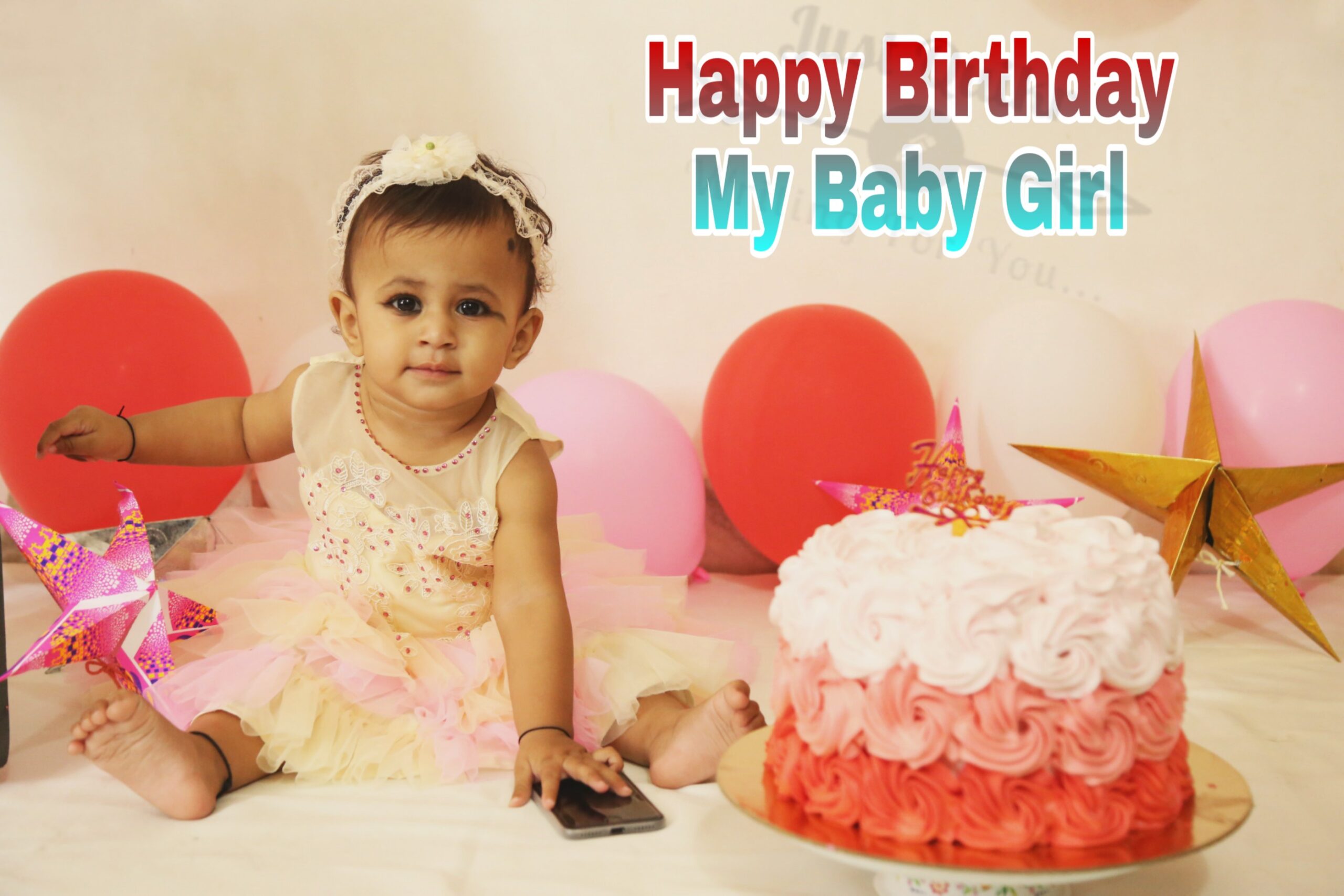 Special Unique Happy Birthday Cake HD Pics Images for Baby Girl