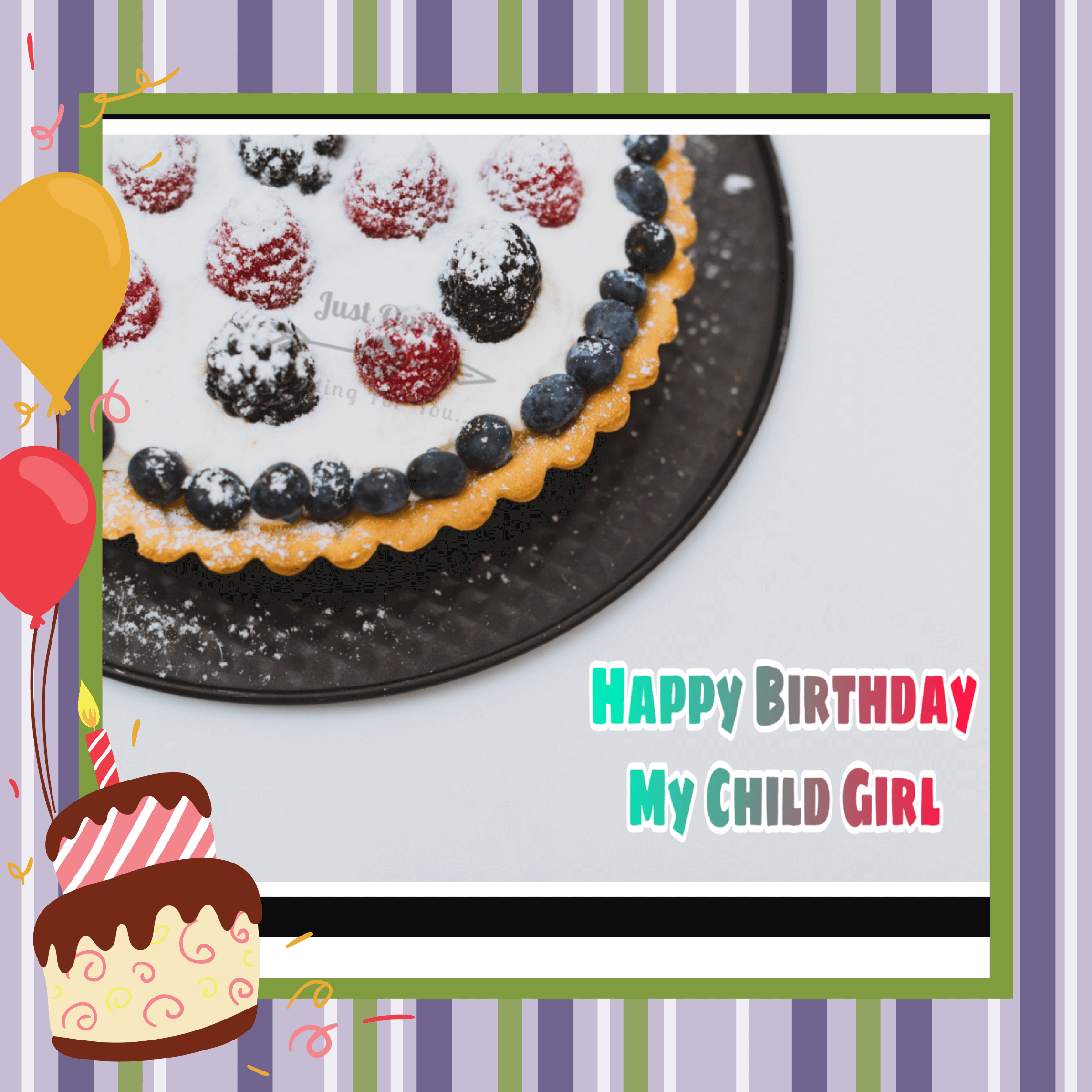 Special Unique Happy Birthday Cake HD Pics Images for Child Girl
