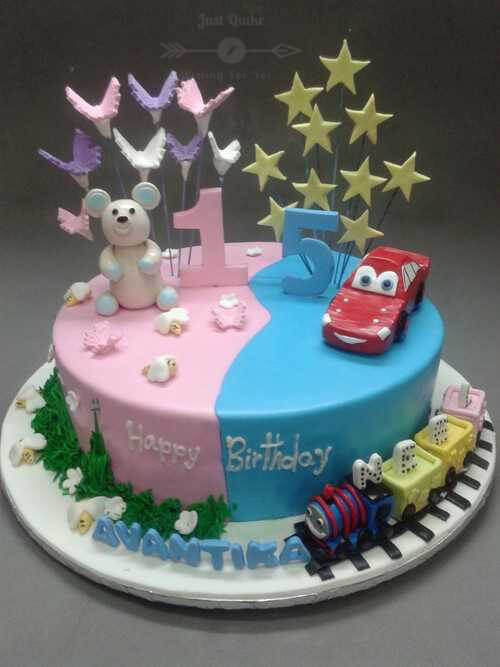 Special Unique Happy Birthday Cake HD Pics Images for Twins