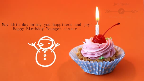 Happy Birthday Cake HD Pics Images with Shayari Sayings for Younger Sister