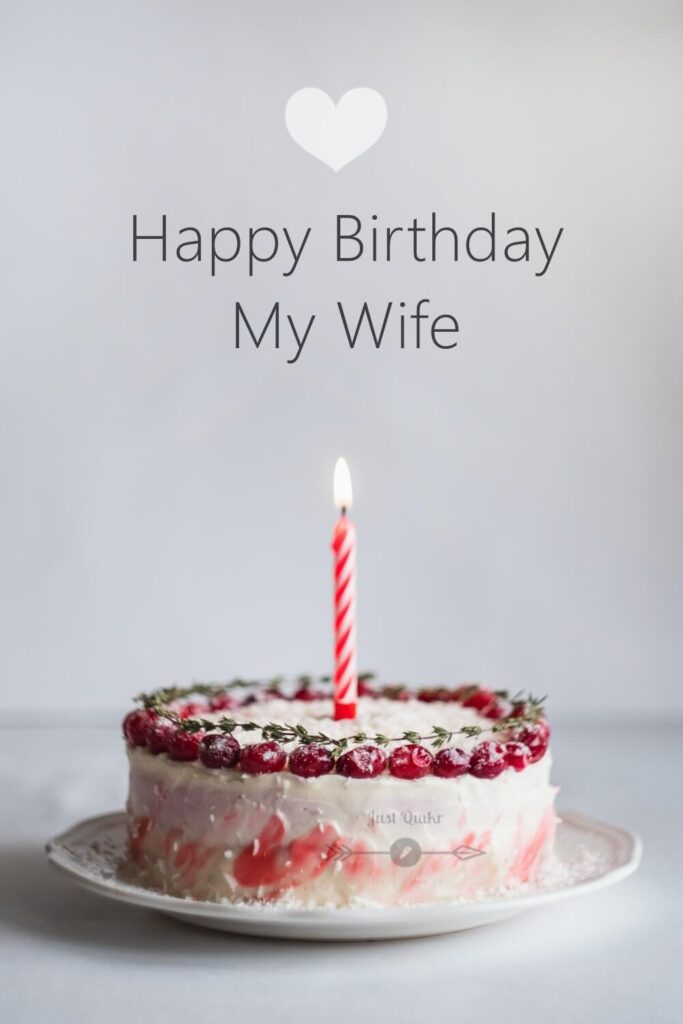 Special Unique Happy Birthday Cake HD Pics Image for Wife in Hindi