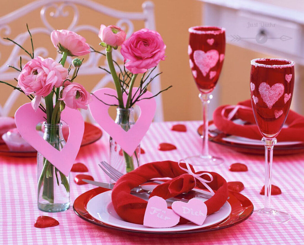 Valentine Day Table Decoration Ideas and Images